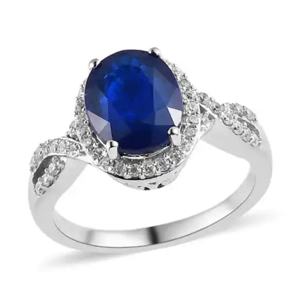 NWOT Rare Earth Mined Tanzanian Blue Spinel Infinity Shank Ring